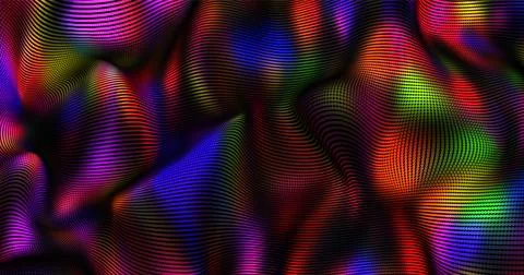 Wave pattern vector. 3D glowing abstract digital particles background. Techno Stock Illustration