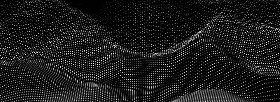 Wave pattern vector. 3D glowing abstract digital particles background. Techno Stock Illustration