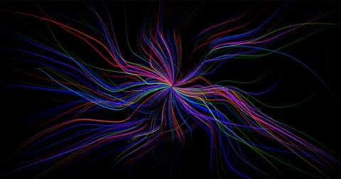 Wave pattern vector. 3D glowing abstract digital particles background. Techno Stock Illustration