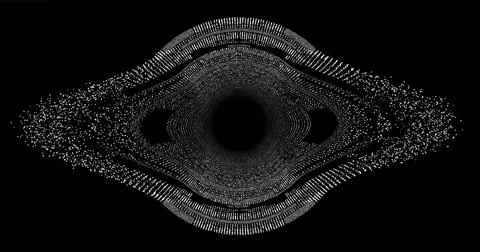 Wave pattern vector. 3D glowing abstract digital particles background. Tech.. 库存插图