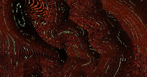 Wave pattern vector. 3D glowing abstract digital particles background. Techno Stock Illustration