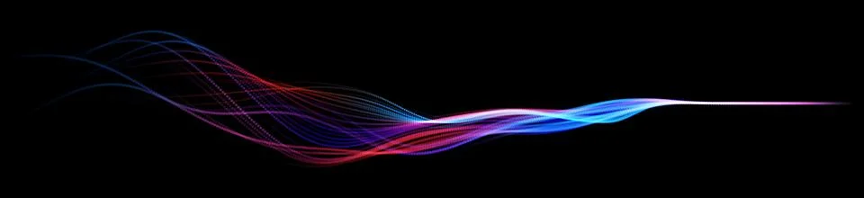 Wave pattern vector. 3D glowing abstract digital particles background. Techno Stock Illustration