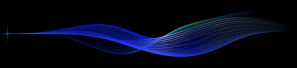 Wave pattern vector. 3D glowing abstract digital particles background. Techno Stock Illustration