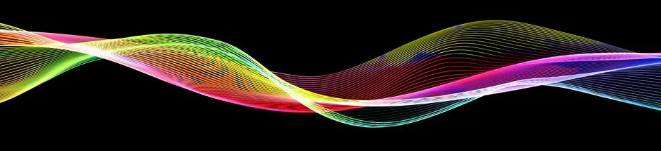Wave pattern vector. 3D glowing abstract digital particles background. Tech.. 库存插图