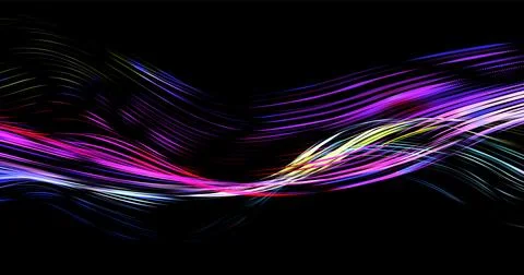 Wave pattern vector. 3D glowing abstract digital particles background. Tech.. Illustrazione stock