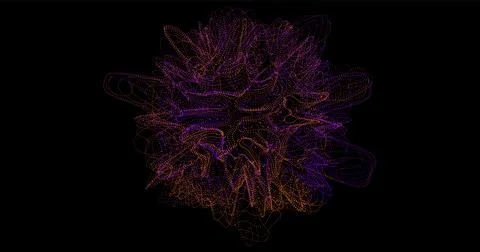 Wave pattern vector. 3D glowing abstract digital particles background. Techno Stock Illustration