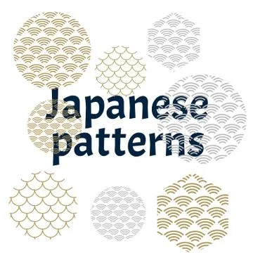Wave pattern vector. Sea japan pattern vector Illustrazione stock