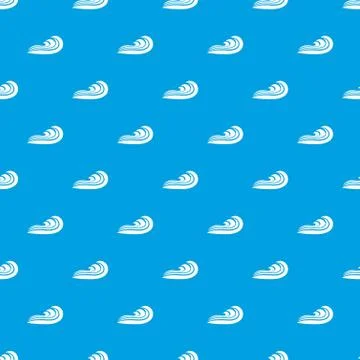 Wave pattern vector seamless blue Stock Illustration