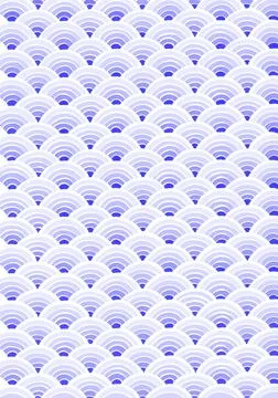 Wave pattern, watercolor graphic design Stock Illustration