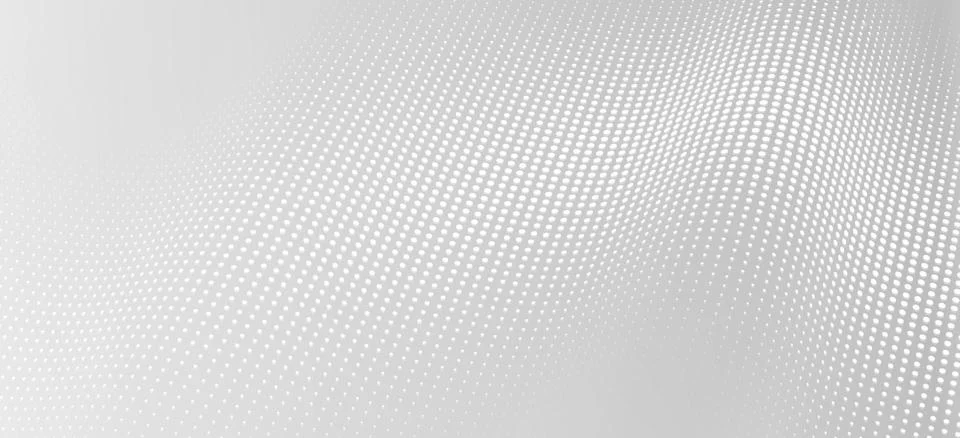 A wave pattern of white dots on a gray background Illustrazione stock