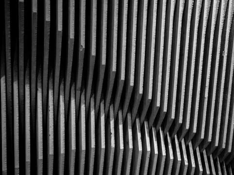 Wave pattern wood  wall Stock Photos