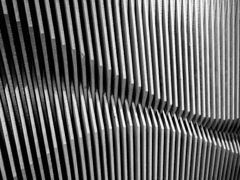 Wave pattern wood  wall Stock Photos