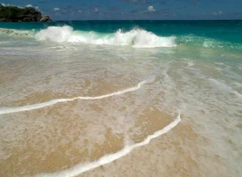 Wave patterns on beach Stock Photos