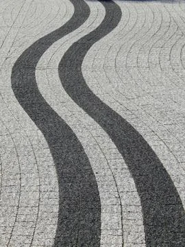 Wave pavement pattern Stock Photos