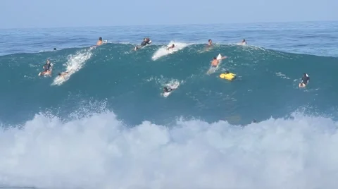 Wave at Pipeline Stock Footage 44067625