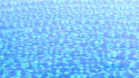 Wave pool with white and blue tiles on the bottom. Stock Footage 181905960