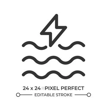 Wave power line ui icon Ilustração Stock
