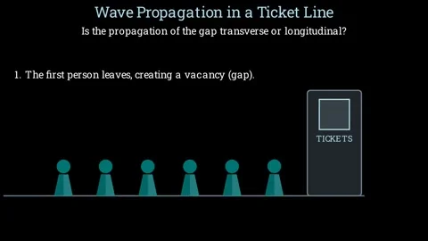 Wave propagation in a ticket line 스톡 동영상 335764602