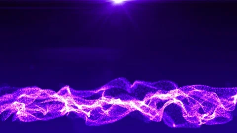 Wave purple background abstract animation of particle seamless. Stock Footage 88701937