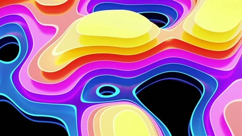 Wave rainbow abstract, creative background effect. Stock Footage 130435421