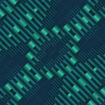 Wave-like of rectangular geometric shapes. 3d rendering digital illustration Stockillustratie