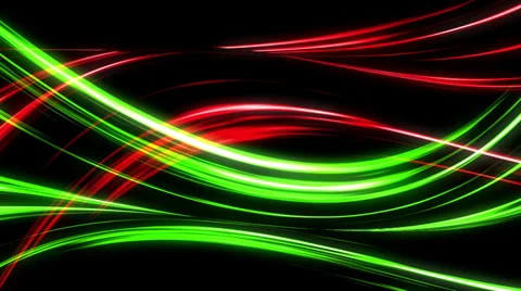 Wave Red Green Video stock 35723306