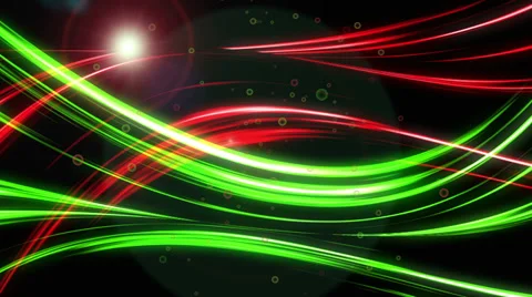 Wave Red Green Video stock 35723661