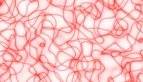 Wave red lines background. Flowing curved smoke lines. Template for banner,.. Stock Illustration