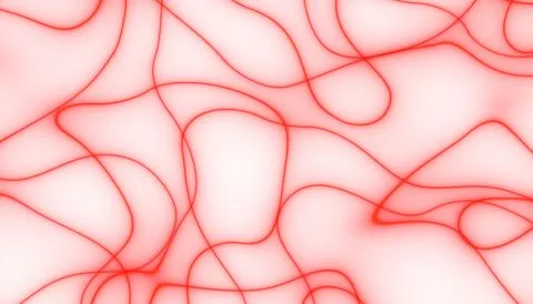 Wave red lines background. Flowing curved smoke lines. Template for banner Stock Photos