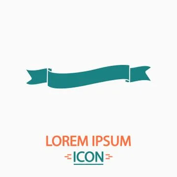 Wave ribbon computer symbol Stock Illustration