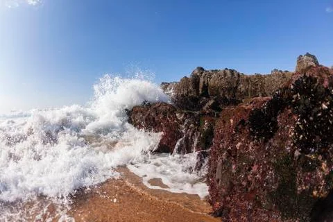 Wave Rocks Beach Stock Photos