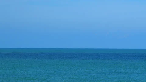 Wave Rolling In Sea. Environmental Problems - Lack Of Drinking Water. Pan. Stock Footage 257703199