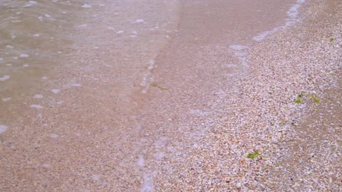 The wave rolls slowly towards the shore Stock Footage 163261863