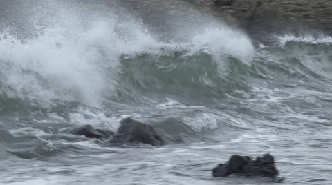 Wave Runs Ashore Stock Footage 59081880