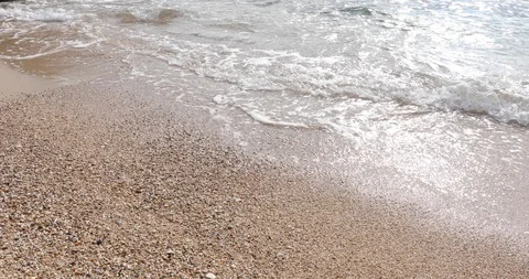 The wave runs to the beach Stock Footage 101184581