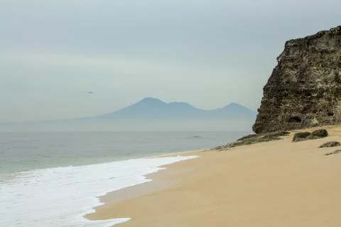 The wave runs onto the beach Stock Photos