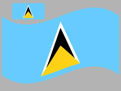 Wave Saint Lucia Flag Vector illustration Eps 10 Illustrazione stock