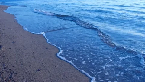 Wave on sand beach background. 4K Stock Footage 195652908