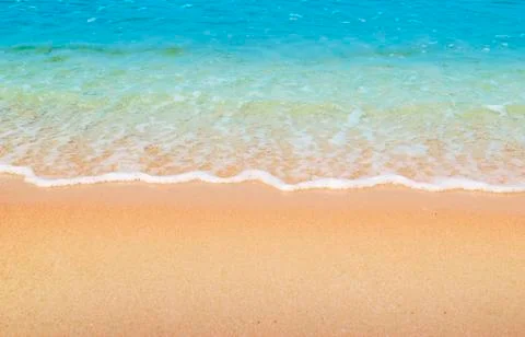 Wave &amp; Sand beach background , holiday or relax in summer concept. Foto stock