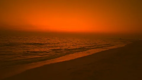 Wave on sand of beach, sunset on beach is beautiful seascape Thailand 库存影片 121469075
