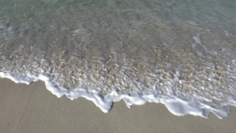 Wave on sand ( slow motion ) Stock Footage 81223491