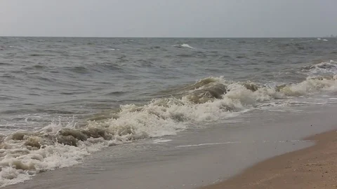 Wave of the sea on the beach. Stock Footage 81581380