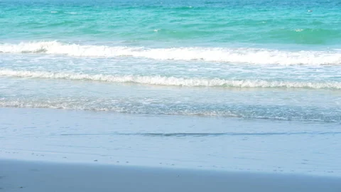 Wave sea on beach of slow motion on summer of sunny background 動画素材 238740782