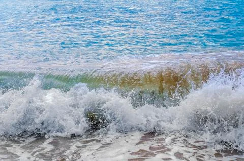 Wave on sea close background Stock Photos