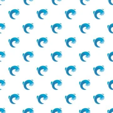 Wave sea pattern seamless Stock Illustration