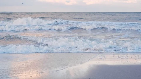 Wave of the sea on the sand beach 動画素材 111901979