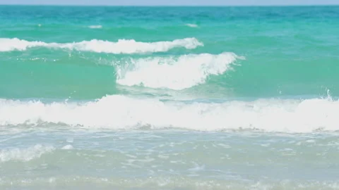 Wave sea slow motion on sand of beach on summer season Vídeos de archivo 237384751