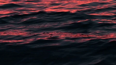 Wave, sea, sunset at the eastern sea Stock Footage 91586074