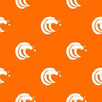 Wave of sea tide pattern seamless Illustrazione stock