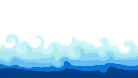 Wave sea vector. Ocean background. Water pattern. blue abstract river Stock Illustration